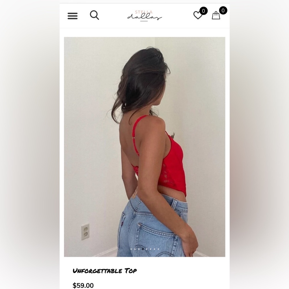 Stacy Dallas Unforgettable red corset top
